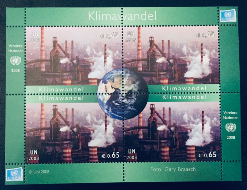 United Nations NY #968-9, Geneva #492-3, Vienna #434-5 Climate Change SS MNH