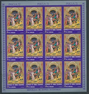 Guinea Ecuatorial 1972 PASCUA Religion Art MNH x 7 Sheets(84 Stamps)GU15