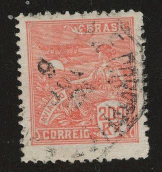 Brazil Scott 247 Used from 1922-29 set on watermarked paper