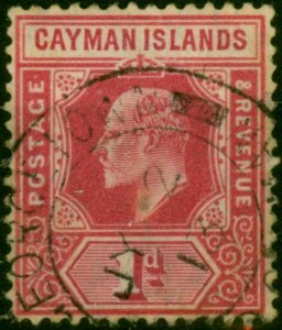 Cayman Islands 1905 1d Carmine SG9 Fine Used