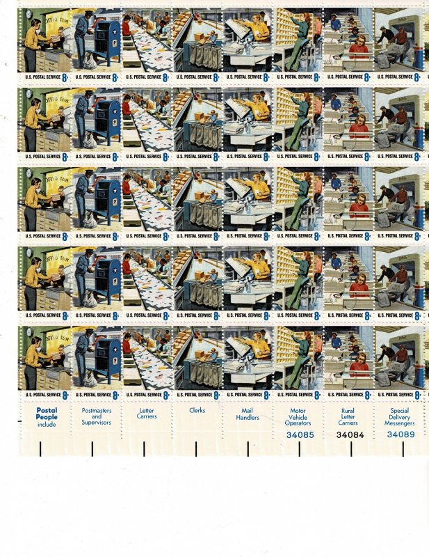 US Postal Service 8c US Postage Sheet #1489-98 VF MNH