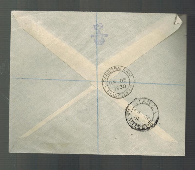 1930 Dar es Salaam Tanganyika to Tanga KUT FFC First Flight Cover 70 FLown