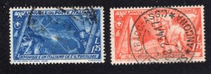 Italy 1932 1.25 l & 1.75 l March on Rome, Scott 301-302 used, value = $3.60