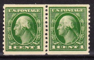 MOstamps - US #443 Mint OG NH Coil Pair - Lot # HS-N57 2025 SCV $160