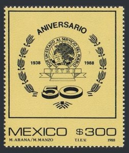Mexico 1576 block/4,MNH.Michel 2111. Municipal Worker's Trade Union,50,1988.