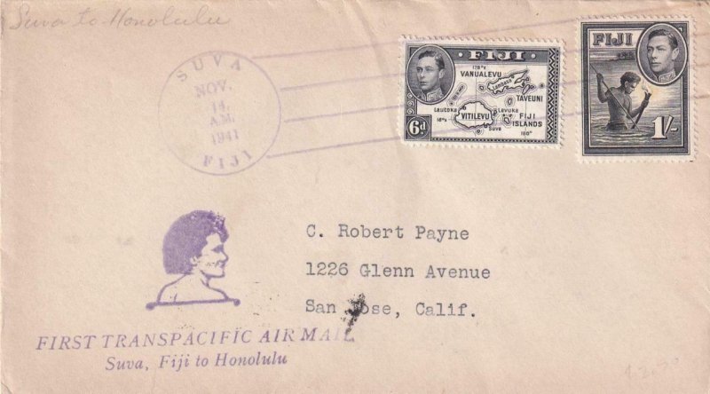 1941, 1st Clipper Flt., Suva, Fiji to Honolulu, HI, See Remark (42979)