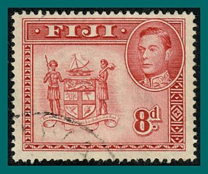 Fiji 1950 Arms, 8d used  #126a,SG261cd