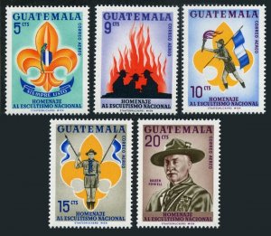 Guatemala C328-C332,MNH.Michel 752-756. Scouts conference,1966,Lord Baden-Powell