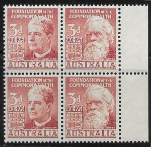 Australia #240-241 MNH. Block.  50th Ann. of Federation. 1951. Barton & Parkes