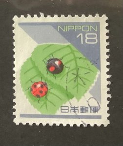 Japan 1994 Scott 2156 used - 18y,  Coccinella septempunctata, Ladybird