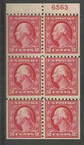 #425e Washington booklet pane Mint Hinged #6563