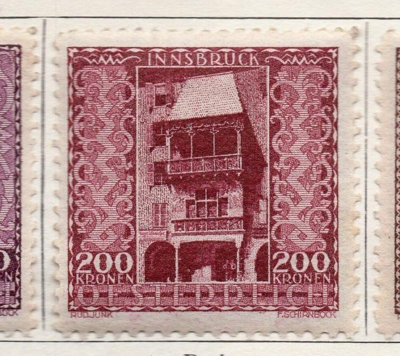 Austria 1923 Early Issue Fine Mint Hinged 200k. 157541