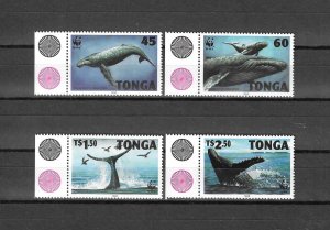 TONGA 1996 WWF SG 1337/40 MNH