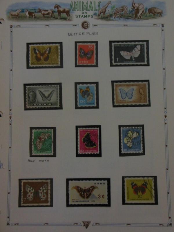 WORLDWIDE TOPICAL : Beautiful collection of Butterflies. Almost all VF, Mint NH.