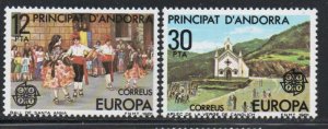 Andorra (Sp) Sc 126-127 1981  Europa stamp set mint NH