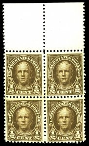 U.S. #551 MINT BLOCK OF 4 OG NH