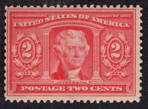 US #324 Fine, w/Original Gum. Never Hinged.