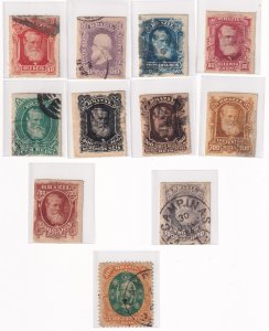 Brazil Stamps - 1877 -1878 Emperor Dom Pedro II- Used Collection - nice cancels