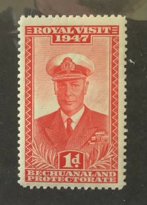 Bechuanaland Protectorate 1947 Scott 143 MNH - 1p,  Royal Visit, George VI