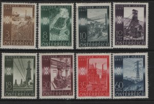 AUSTRIA B199-B206  MINT HINGED     WHEAT, SAMPLE FAIR SET 1947