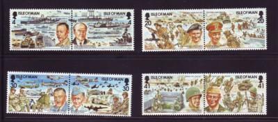 Isle of Man Sc 600--7 1994 D Day Landings stamp set mint NH
