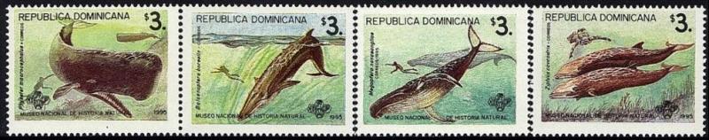 Dominican Republic 1995 Scott 1196-9 Whales MNH