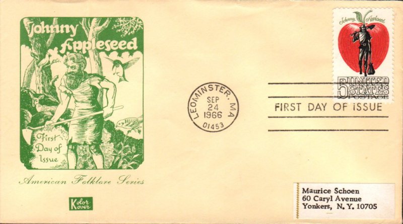 #1317 Johnny Appleseed Kolor Kover FDC