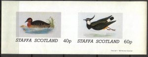 {ST248} Staffa Scotland Birds (10) Sh. of 2 Imperf. MNH Local Cinderella !!