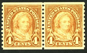 U.S. #601 MINT PAIR OG NH