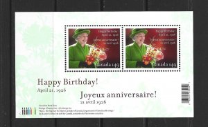 CANADA - 2006 QUEEN ELIZABETH II BIRTHDAY SOUVENIR SHEET - SCOTT 2150 - MNH