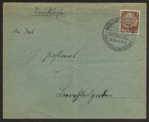 April 20, 1937 Berchtesgaden 48th Birthday Special Cancel on full cover, Scarce