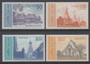 XG-AB350 THAILAND - Architecture, 1967 Pagodas, Temples, 4 Values MNH Set