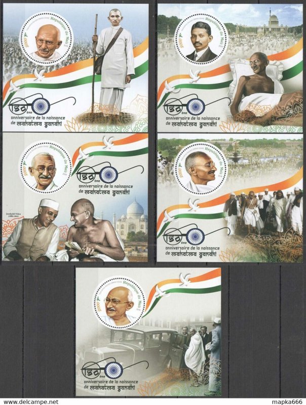 2019 Mahatma Gandhi 150Th Anniversary Great Humanists 5Bl ** Ja499