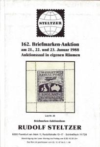 Steltzer: Sale # 162  -  162. Briefmarken-Auktion, Steltz...