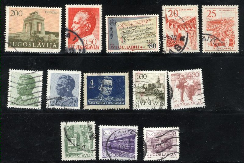 Yugoslavia   13 different Used PD