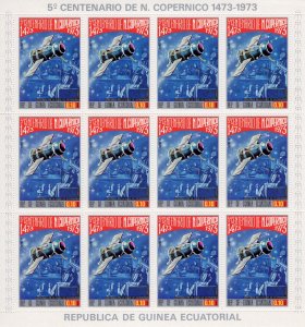 Equatorial Guinea 1974 Mi#329/335 COPERNICUS-SPACE 7 Mini-Sheetlets PERF.MNH