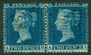 Sg 35 2d Bue Pair of Letters A.H-A.i. Very Stamped With A Dublin CDs & Part-