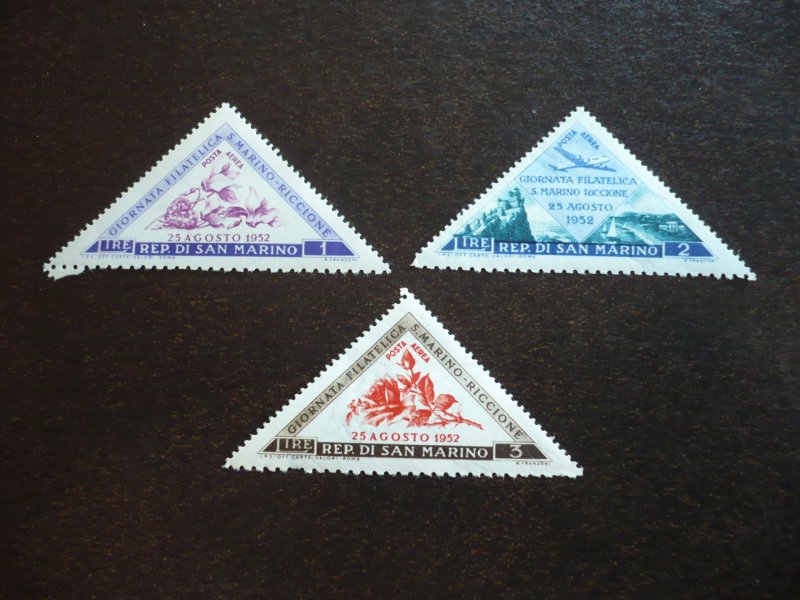Stamps - San Marino - Scott# C82-C84 - Mint Hinged