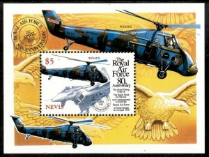 Nevis 1998 - Royal Air Force Planes - Souvenir Stamp Sheet - Scott #1101 - MNH