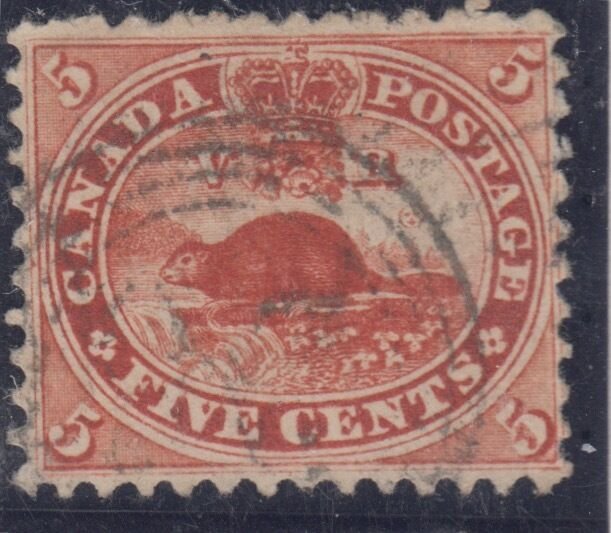 4 ring #25 RF 5 cancel --#15 5c Exceptional centreing OSHAWA UC  Canada used