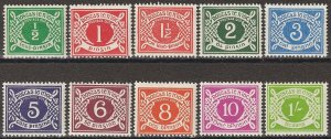 EDSROOM-17092 Ireland J5-J14 MNH 1940-70 Complete Postage Due CV$82.85