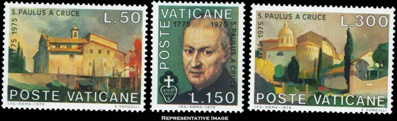 Vatican City Scott 585-587 Mint never hinged.