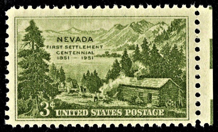 US 999 MNH VF 3 Cent Nevada First Settlement Centennial 1851-1951