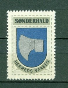 Denmark. 1940/42 Poster Stamp. MNG Coats Of Arms: District: Soenderhald. Axe.