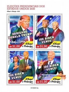 St Thomas - 2020 Presidential Election Joe Biden - 4 Stamp Sheet - ST200613a