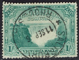 RHODESIA 1905 VICTORIA FALLS 1/- PERF 14 USED