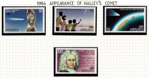 Vanuatu 1986 Halley's Comet  Set of 4 MNH