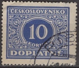 Czechoslovakia; 1928: Sc. # J68: Used Single Stamp