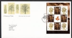 GB - 2000 Treasury of Trees (booklet Pane) (FDC)