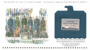 THE HISTORY OF THE U.S. IN MINT STAMPS UN CONFERENCE INTERNATIONAL ORGANIZATION